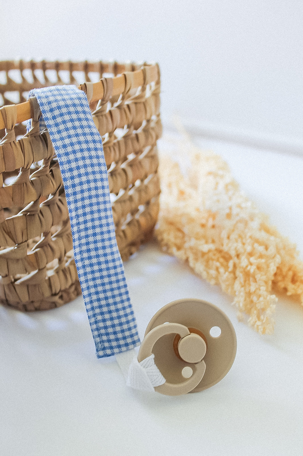 Prendedor Chupeta Vichy Azul