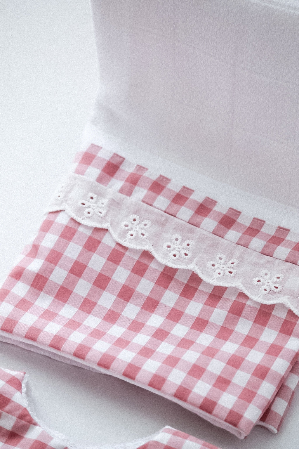 Fralda Algodão Vichy Rosa