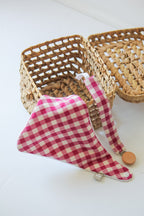 Babete Impermeável Lenço Vichy Rosa