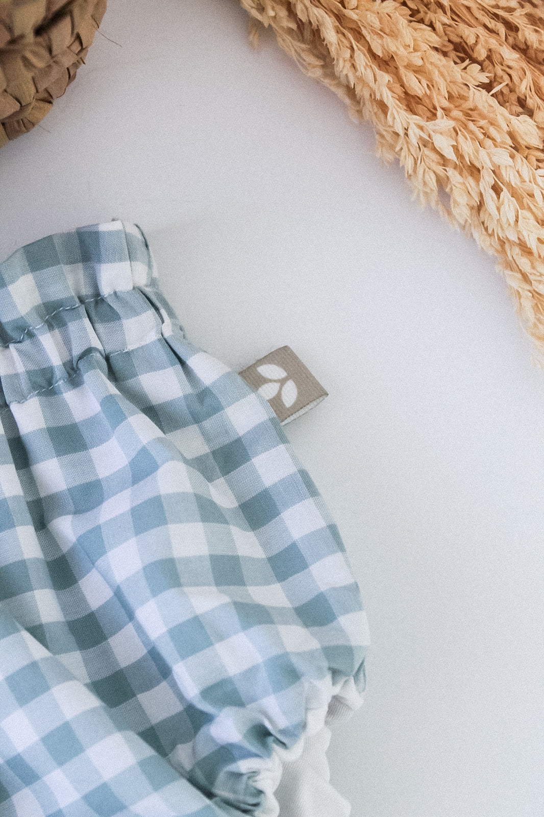 Tapa Fraldas Vichy Verde Água