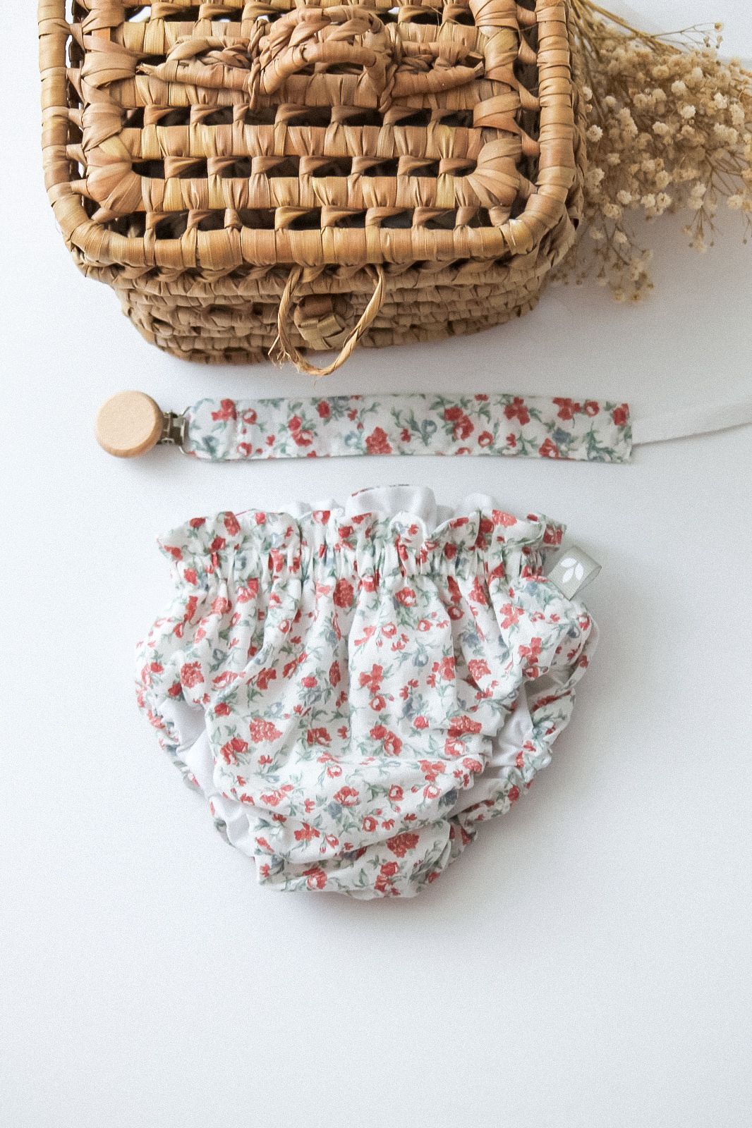 Tapa Fraldas Florido Coral