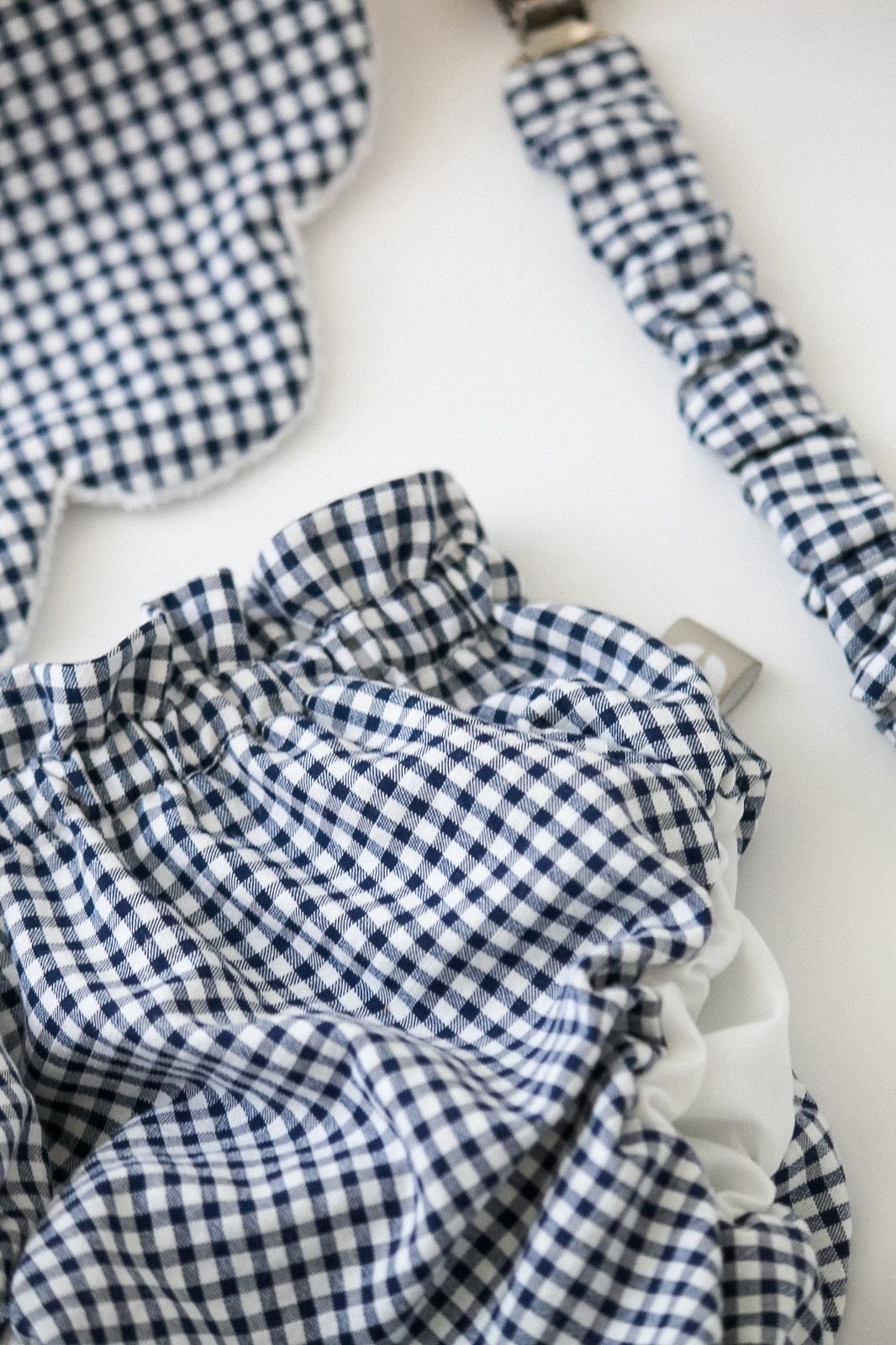 Tapa Fraldas Vichy Azul Marinho