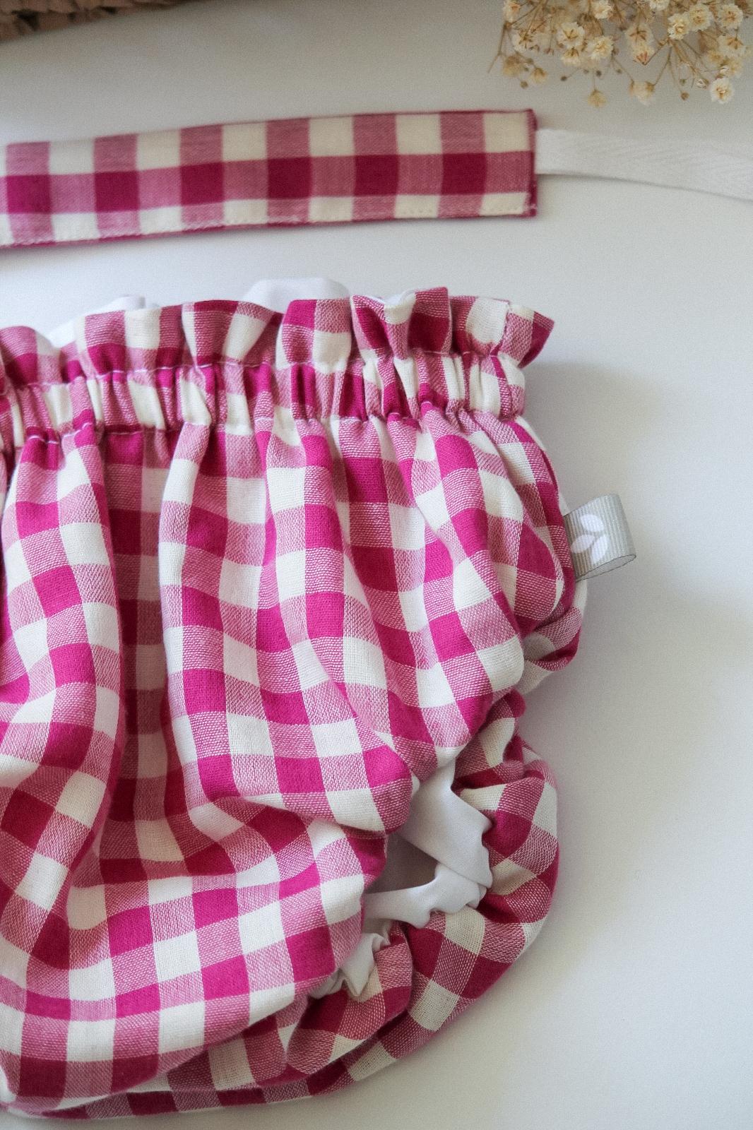 Tapa Fraldas Vichy Rosa